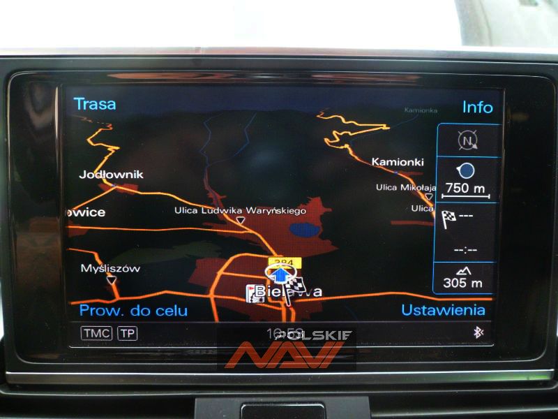 AUDI MMI 3G+ PLUS Tłumaczenie nawigacji - Polskie menu